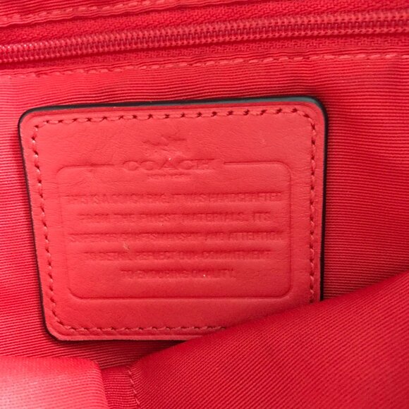 Coach Signature Red Tote - Picture 2 of 8